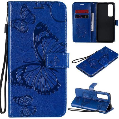 Huawei Nova 7 Pro Coque, Papillon Gaufrage Pu Cuir Magnétique Flip ... on Productcaster.