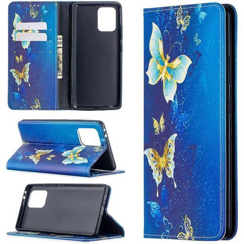 Samsung Galaxy S10 Lite / A91 Coque, Beau Pu Cuir Flip Aimant Intég... on Productcaster.