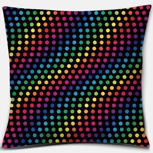 Juste De Coussin Carrée Imprimée Arc-En-Ciel,Taie D'oreiller En Pol... on Productcaster.