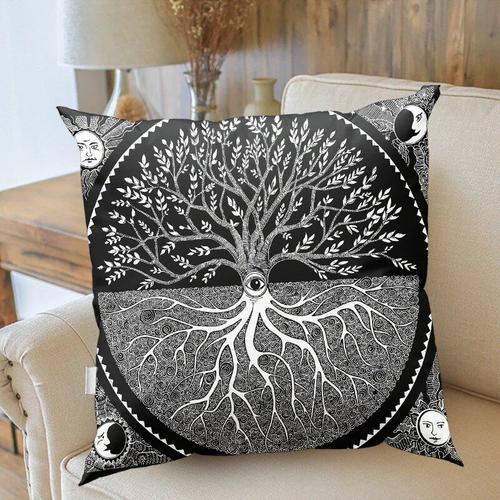 Juste De Coussin Arbre De Vie,Taie D'oreiller Décorative,Motif Flor... on Productcaster.