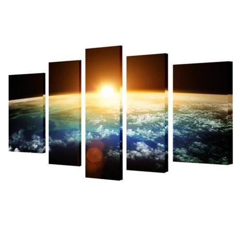 5PCS Tableau Toile Horizon du Lever du Soleil Mur Art Affiche des I... on Productcaster.