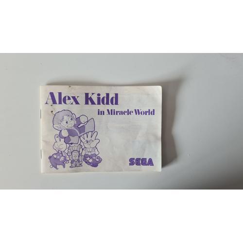 Notice / Manuel Original Du Jeu Sega Alex Kidd In Miracle World Mas... on Productcaster.