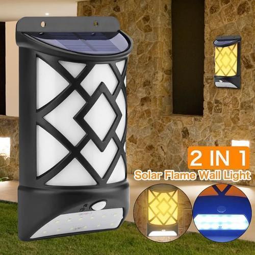 Applique Murale Exterieure Jardin Solaire Led Flamme Capteur De Mou... on Productcaster.