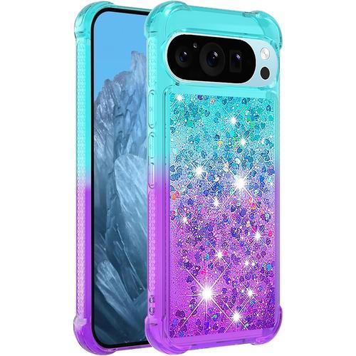 Coque Pour Google Pixel 9 Pro - Coque À Paillettes Liquides Scintil... on Productcaster.