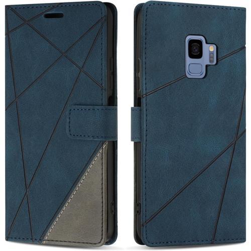 Coque Pour Samsung Galaxy S9, Protection Housse Etui En Cuir Pu Por... on Productcaster.