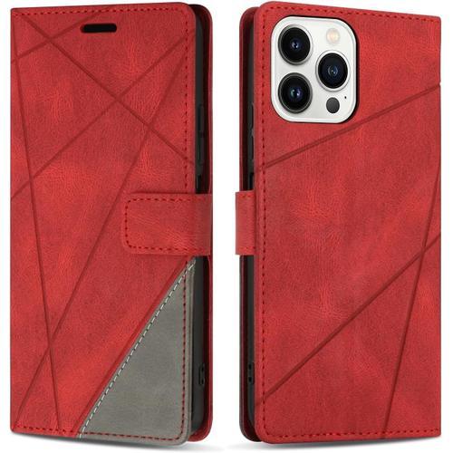 Coque Pour Iphone 13 Pro Max, Protection Housse Etui En Cuir Pu Por... on Productcaster.