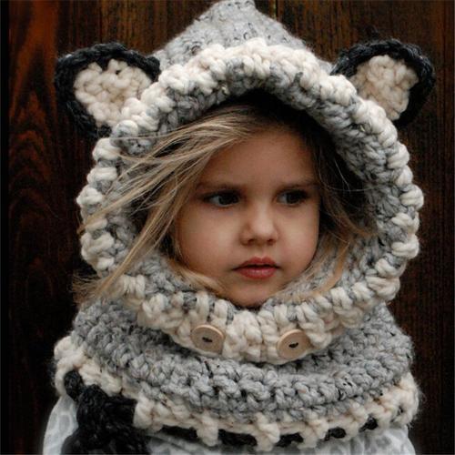 Chapeau D'hiver Pour Bébés Filles Garçons Écharpe Oreillette Capuch... on Productcaster.