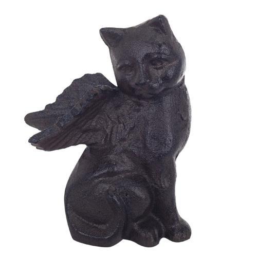 By SIGRIS Figura de Animal Negro de Hierro Colado 15*7*11cm Gato co... on Productcaster.