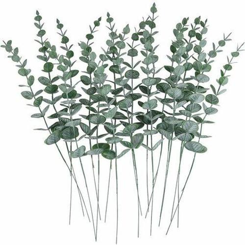 Plante verte artificielle 24pcs tiges d'eucalyptus décor feuilles d... on Productcaster.