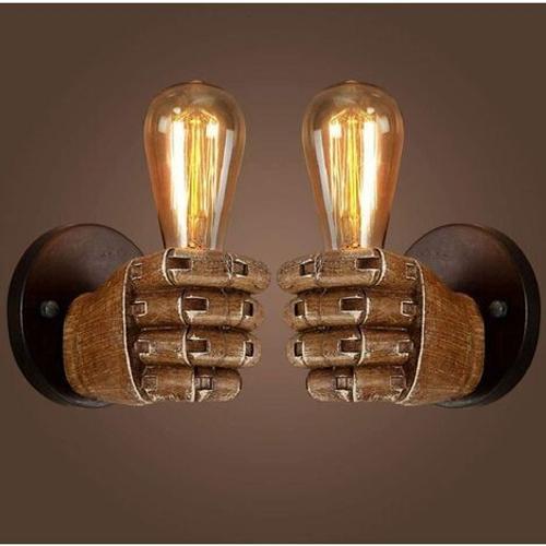 Applique Murale Poing Antique, Lampe Murale Industrielle Vintage E2... on Productcaster.