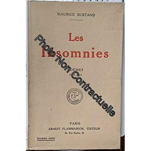 Maurice Rostand. Les Insomnies Poèmes 1914-1923 on Productcaster.