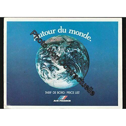 Plaquette Air France Autour Du Monde - Tarif De Bord / Price List 1... on Productcaster.