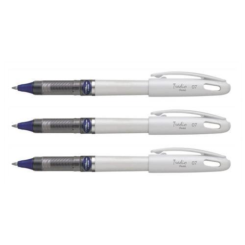 Pentel Lot De 3 Rollers Energel Tradio Corps Blanc Pointe Moyenne B... on Productcaster.