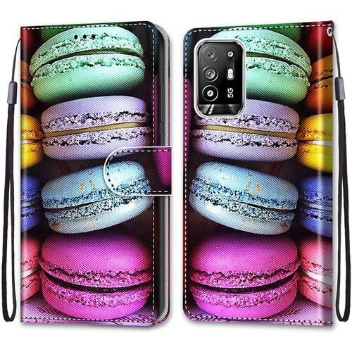 Coque Pour Oppo A95 5g - Peinture Couleur Flip Wallet Cover Étui Ho... on Productcaster.