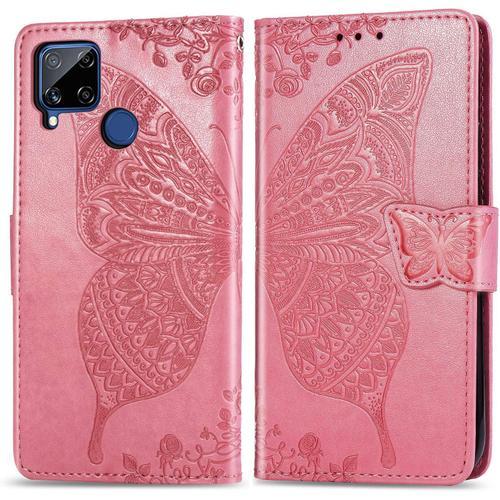 Coque Pour Realme C15. Housse En Cuir Flip Case Portefeuille, Flip ... on Productcaster.