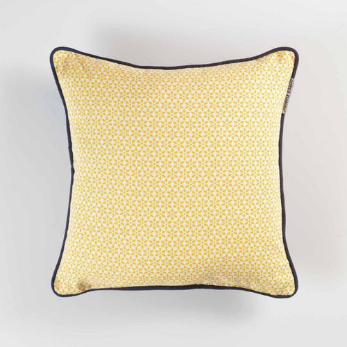 Coussin Passepoil Coton Imprime Galactic Jaune 40 X 40 Cm on Productcaster.