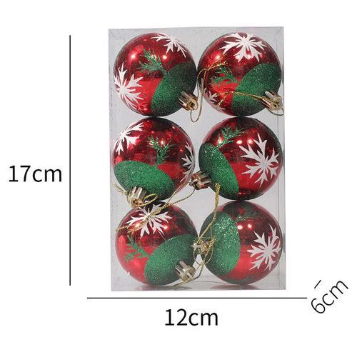 Boule de noël colorée suspendue au sapin de noël, 6 pièces/boîte, p... on Productcaster.