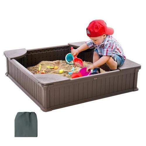 Bac À Sable Avec Couvercle-Vevor-1235 X 1235 X 315 Mm-Pour Jardin E... on Productcaster.