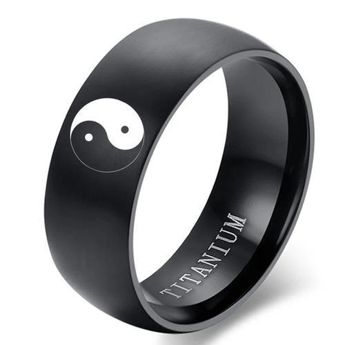 Bague En Titane Noir Pour Hommes,Bijoux De Fiançailles Classiques,M... on Productcaster.