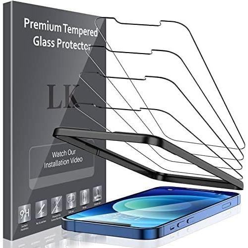 4pcs Verre Trempé Pour Iphone 12/12 Pro Avec Cadre D'installation F... on Productcaster.