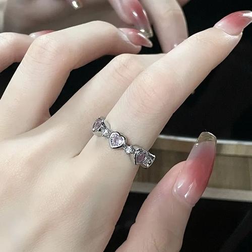 Bague ?il De Chat En Cristal Rose Pour Femmes,Anneau En Forme De C?... on Productcaster.