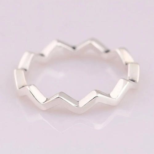 Bague Zig Zag Intemporelle Pour Femme,Argent Regardé S925 Authentiq... on Productcaster.