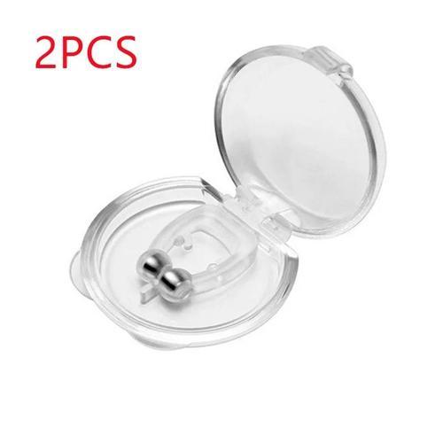 2 Pièces - Pince Anti Ronflement Magnétique En Silicone Avec Étui, ... on Productcaster.