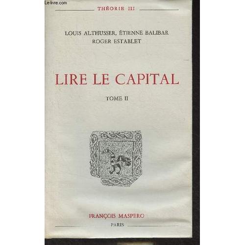 Lire Le Capital - Tome 2 - Théorie Iii on Productcaster.