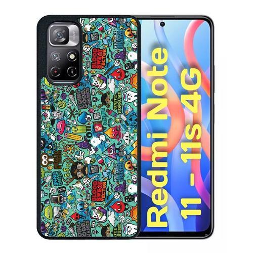 Coque Pour Redmi Note 11/11s - Pop Art Retro - Silicone - Noir on Productcaster.