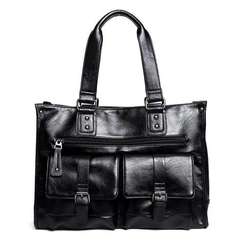 Le noir - Sac à main multifonction en cuir PU pour hommes, sacoche ... on Productcaster.