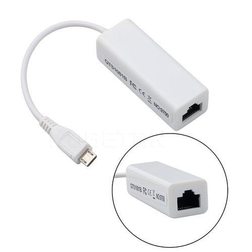 Micro USB à RJ45 - Adaptateur Réseau Filaire Haute Vitesse Usb 2.0 ... on Productcaster.