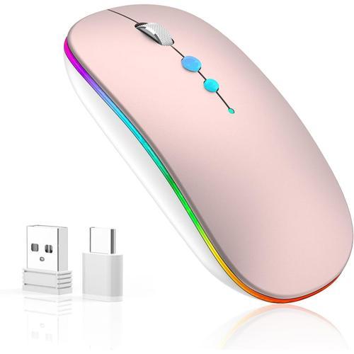 Souris Sans Fil Led Pour Ordinateur, Souris Sans Fil Portable Recha... on Productcaster.