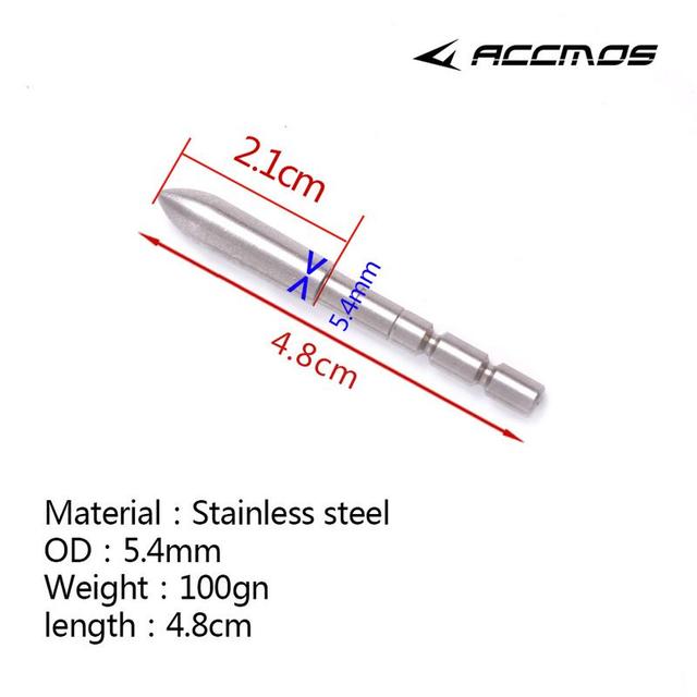 Pointe de flèche en acier inoxydable,accessoire de tir à l'arc,12 p... on Productcaster.