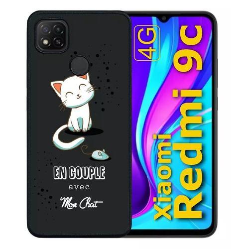 Coque Pour Redmi 9c - En Couple Avec Mon Chat Fond Noir 2 - Silicon... on Productcaster.