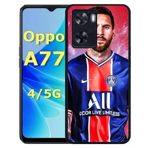 Coque Pour Oppo A77 4g/5g - Messi Psg - Silicone - Noir on Productcaster.