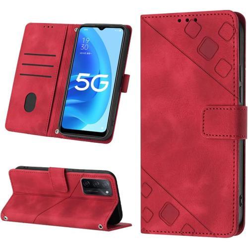 Cas De Pour Oppo A55s 5g 6,5 Pouces Pu Cuir Housse Flip Coque Petit... on Productcaster.