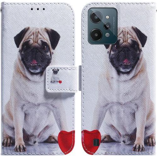 Étui Pour Realme C31 6,5 Pouces Pu Cuir Housse Flip Coque Chien Mot... on Productcaster.