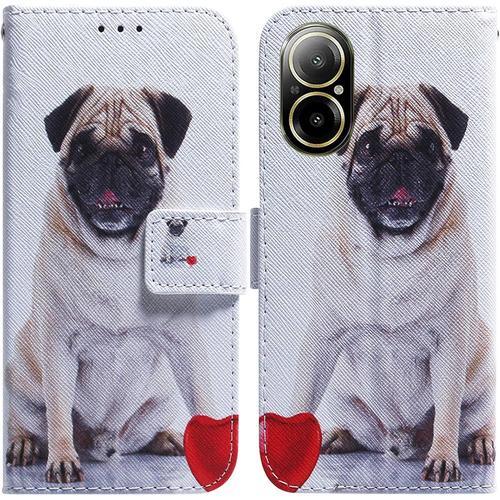 Étui Pour Realme C67 4g 6,72 Pouces Pu Cuir Housse Flip Coque Chien... on Productcaster.