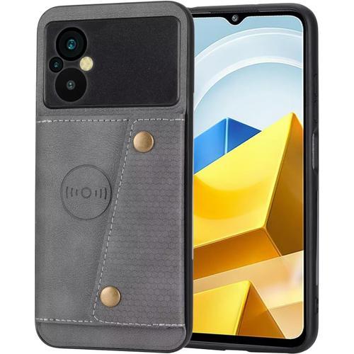 Coque Portefeuille Pour Xiaomi Poco M5 4g, Etui En Cuir Pu Avec Cou... on Productcaster.