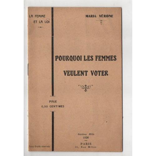 Vérone, Pourquoi Les Femmes Veulent Voter on Productcaster.