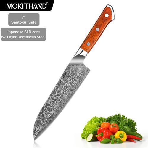 Couteau De Santoku - Couteau De Chef Japonais Damas Vg10, Ensemble ... on Productcaster.