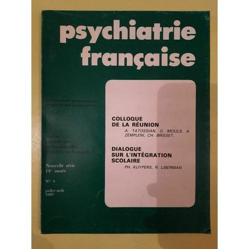 Psychiatrie Française N 4 Juillet Août 1983 on Productcaster.