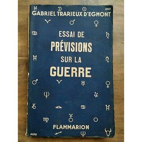 D'egmont Essai De Prévisions Sur La Guerre Flammarion on Productcaster.