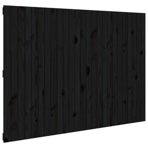 Vidaxl Tête De Lit Murale Noir 159,5x3x110 Cm Bois Massif De Pin on Productcaster.