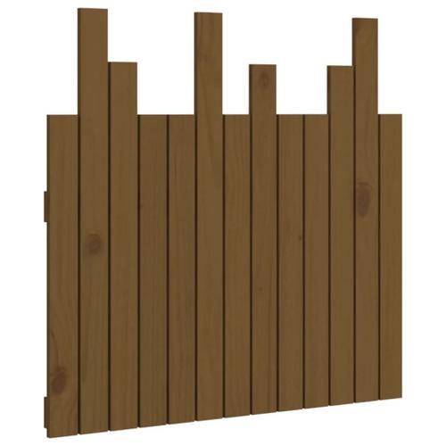 Vidaxl Tête De Lit Murale Marron Miel 82,5x3x80 Cm Bois Massif De Pin on Productcaster.