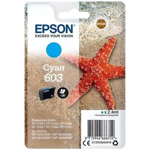 EPSON Cartouche d'encre 603 Cyan - Etoile de mer (C13T03U24010) on Productcaster.