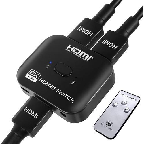 Dgodrt Commutateur Hdmi 2 Entrées 1 Sortie Ou 1 Entrée 2 Sorties 4K... on Productcaster.