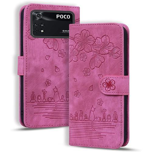 Coque Pour Xiaomi Poco M4 Pro 4g, Etui Portefeuille Cuir Pu Avec Fo... on Productcaster.