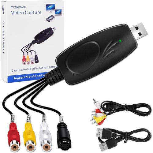 Carte De Capture Vidéo Usb 2.0 Transfère Hi8 Vhs À Dvd Numérique Po... on Productcaster.