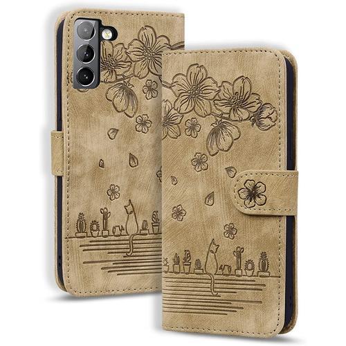 Coque Pour Samsung Galaxy S21 Fe 5g, Etui Portefeuille Cuir Pu Avec... on Productcaster.